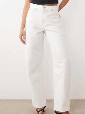 Calvin Klein Jeans Barrel Leg Relaxed Fit Jeans – Classic White